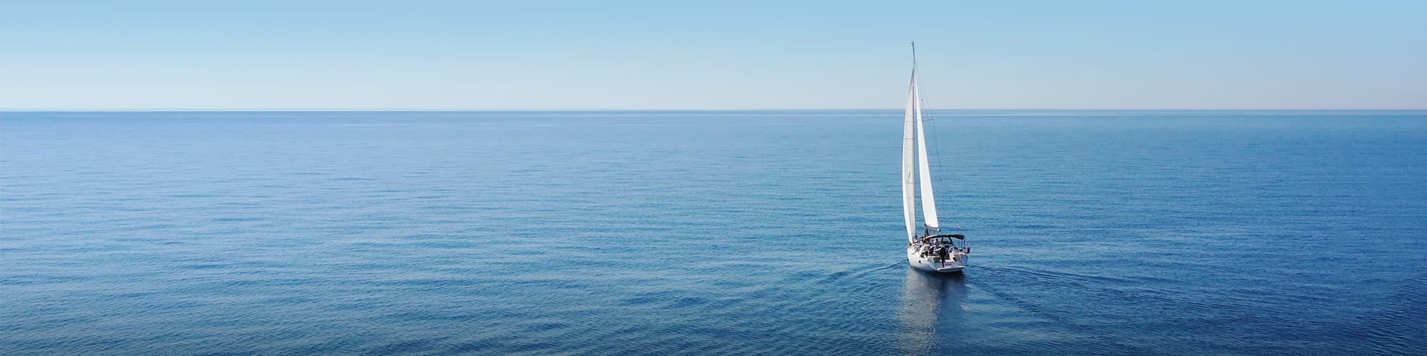 Sailboat on open water